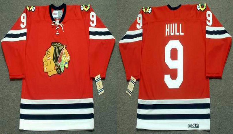 2019 Men Chicago Blackhawks #9 Hull red CCM NHL jerseys->chicago blackhawks->NHL Jersey